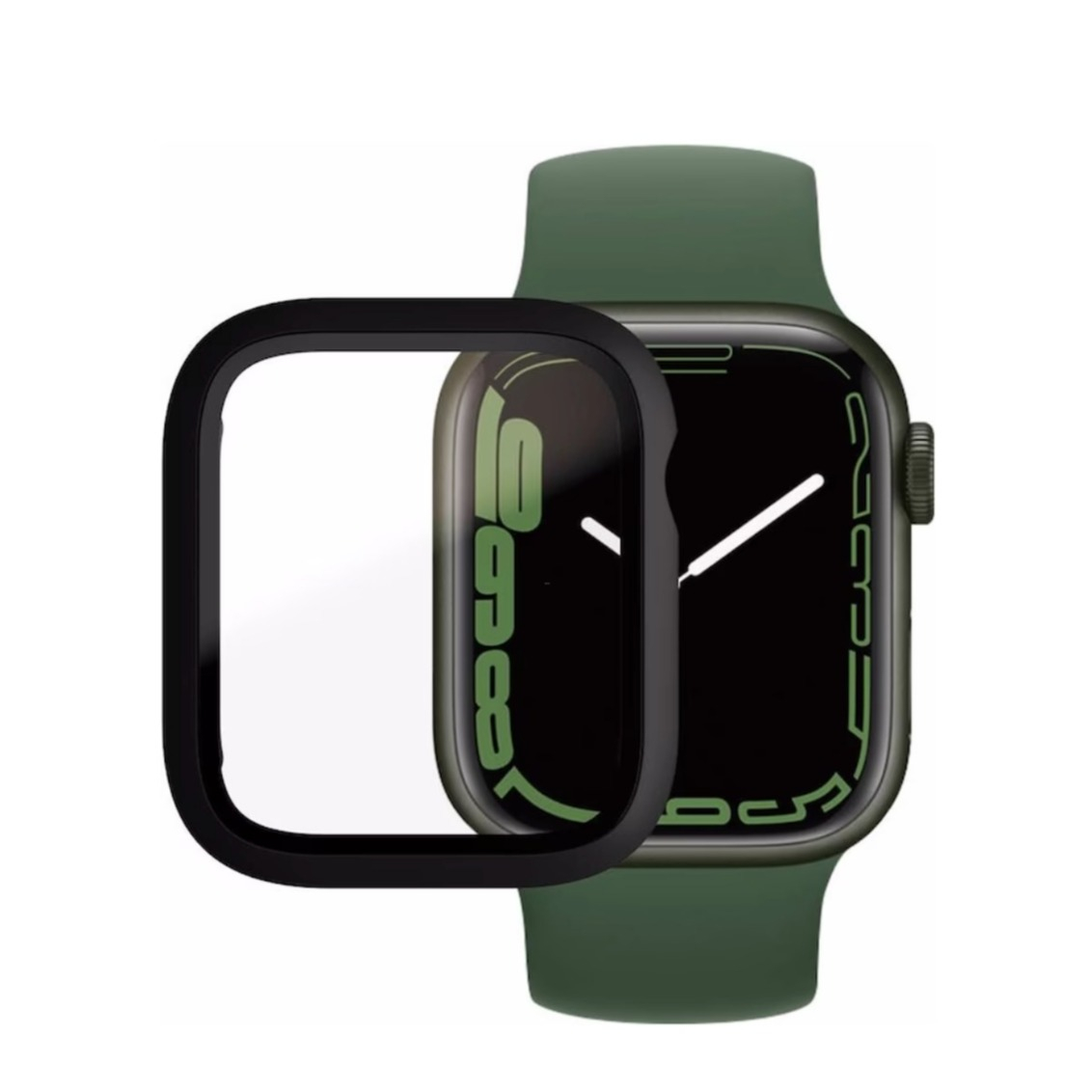 Apple Watch (41 mm) Antibakterielle Panzer Glas Displayschutz (3663) - Schwarz