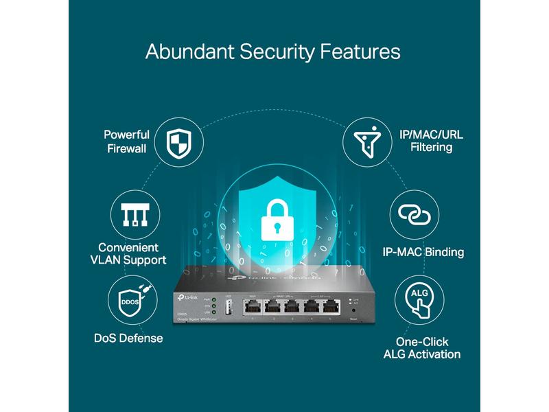 TP-Link VPN-Router Omada Gigabit VPN Business Router ER605 Omada Gigabit-Multi-WAN-VPN-Router