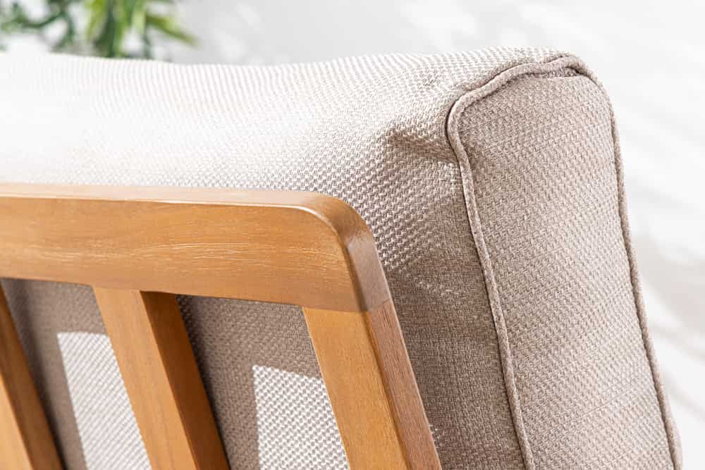Wetterfester Gartenstuhl COMFORT LINE natur beige Akazienholz Loungesessel