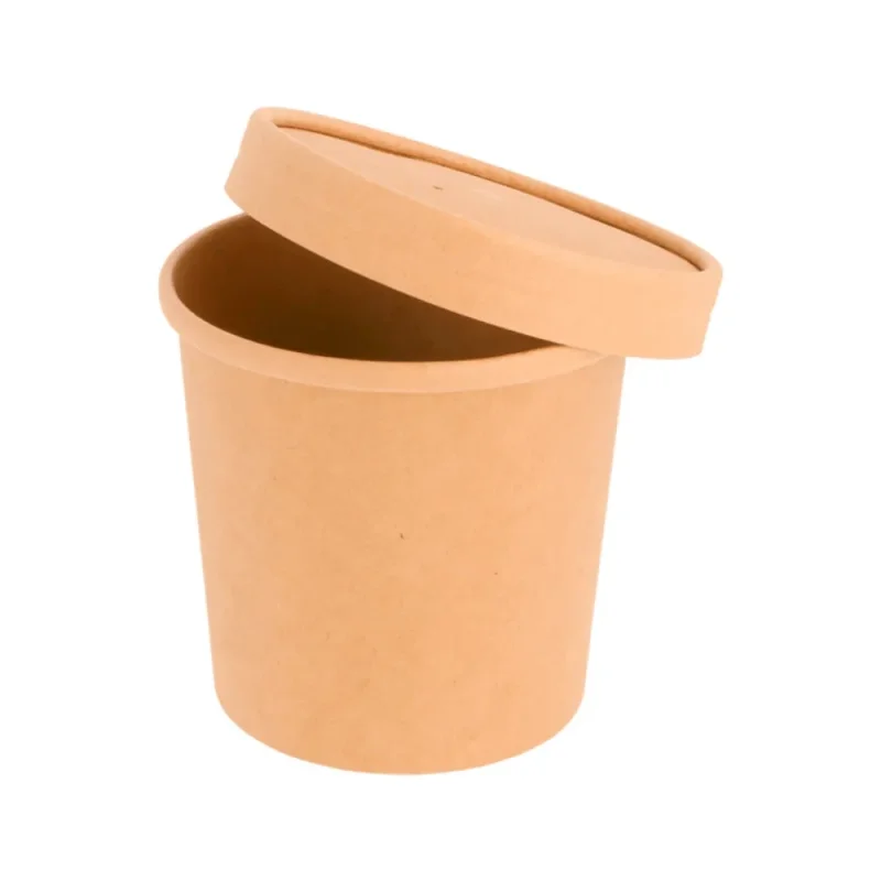 GDP - Pot à soupe kraft avec son couvercle 360ml X250