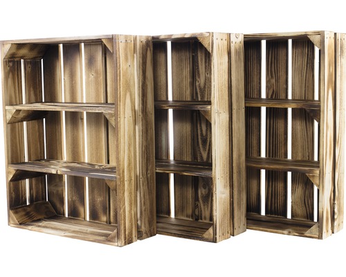 Gevlamde plankenkast 50x40x15 cm
