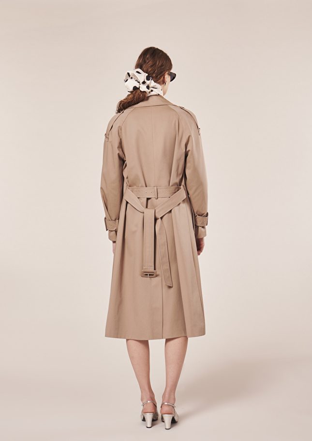 Trench Ivanbeige en gabardine de coton