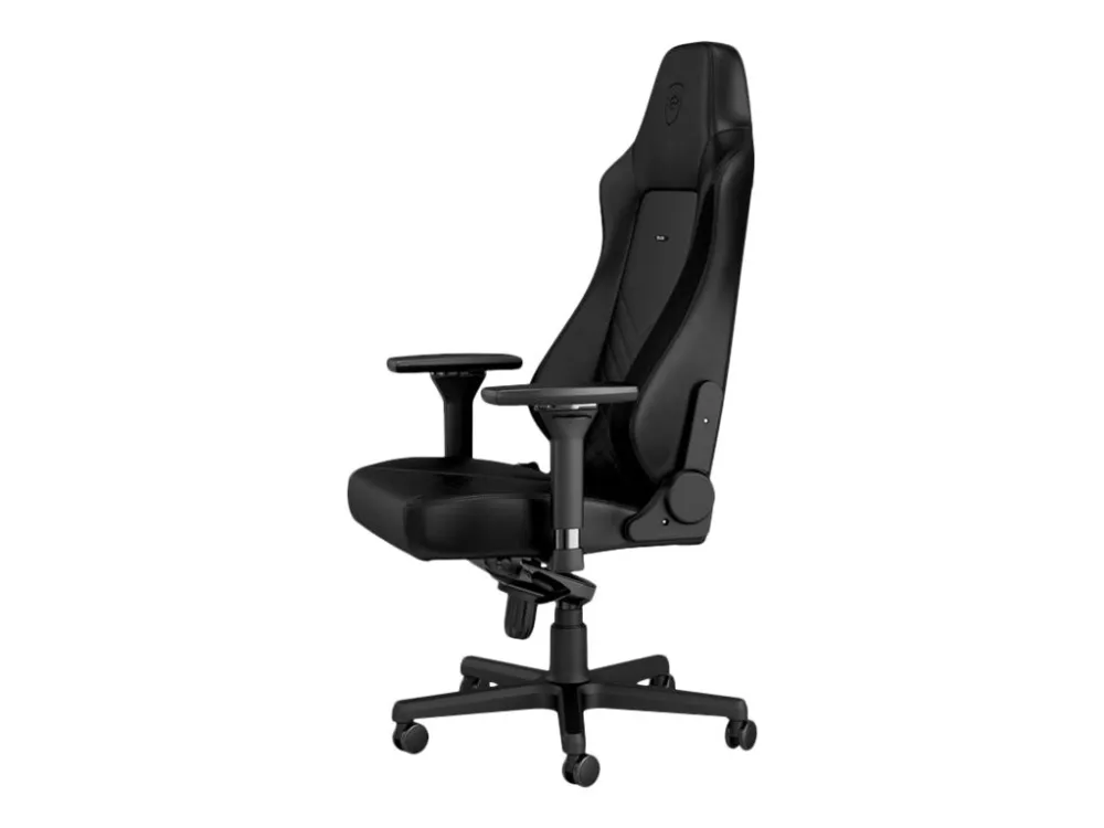 Noblechairs Hero - Stol - ergonomisk - armstøtter - T-formet - vippe - drejeled - aluminium, polyurethan, stål, memory foam, polyuretan vegan falsk læder - sort