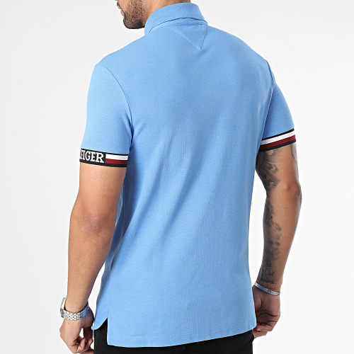Polo Manches Courtes Monotype Flag 3585 Bleu Clair