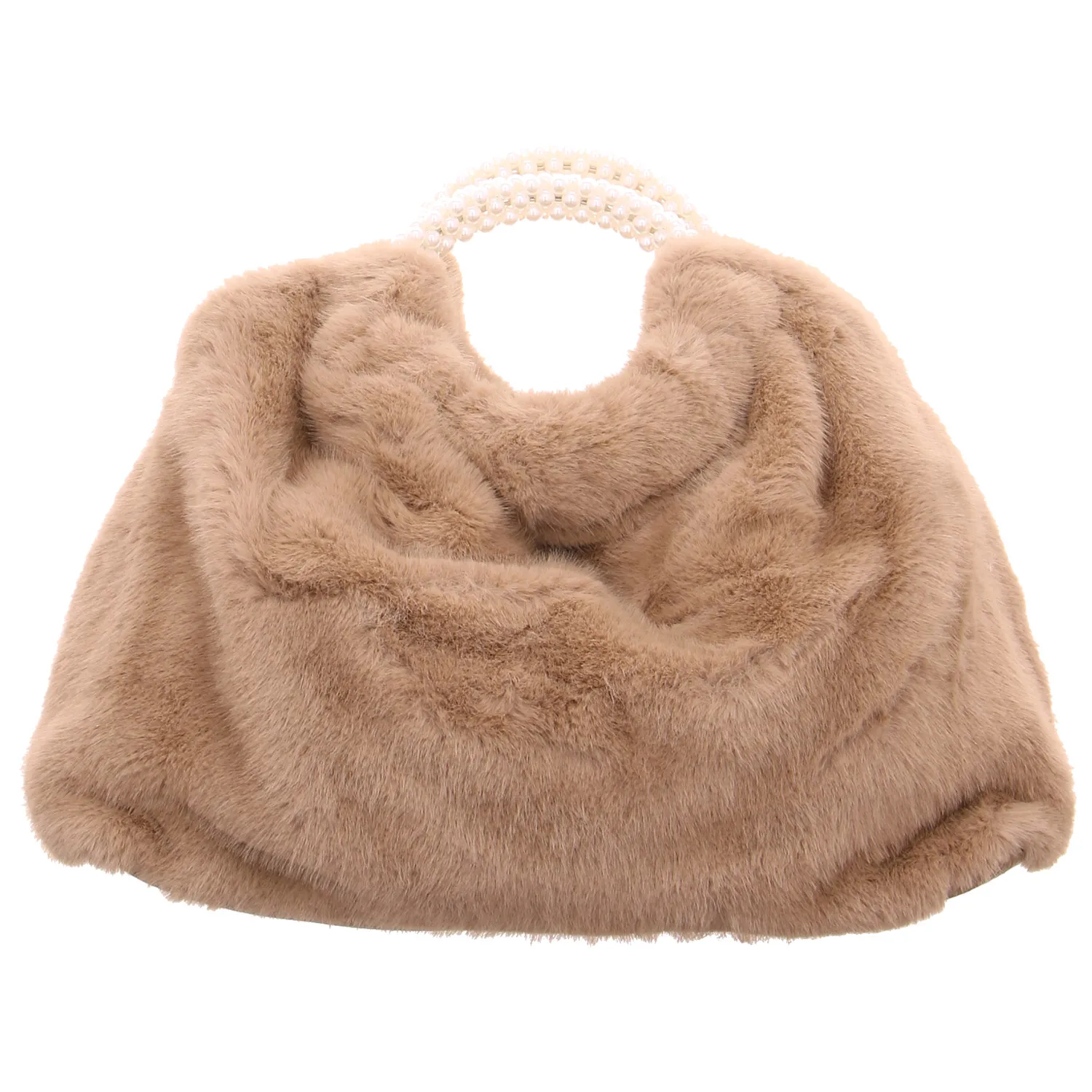 Henkeltasche Beige Textil