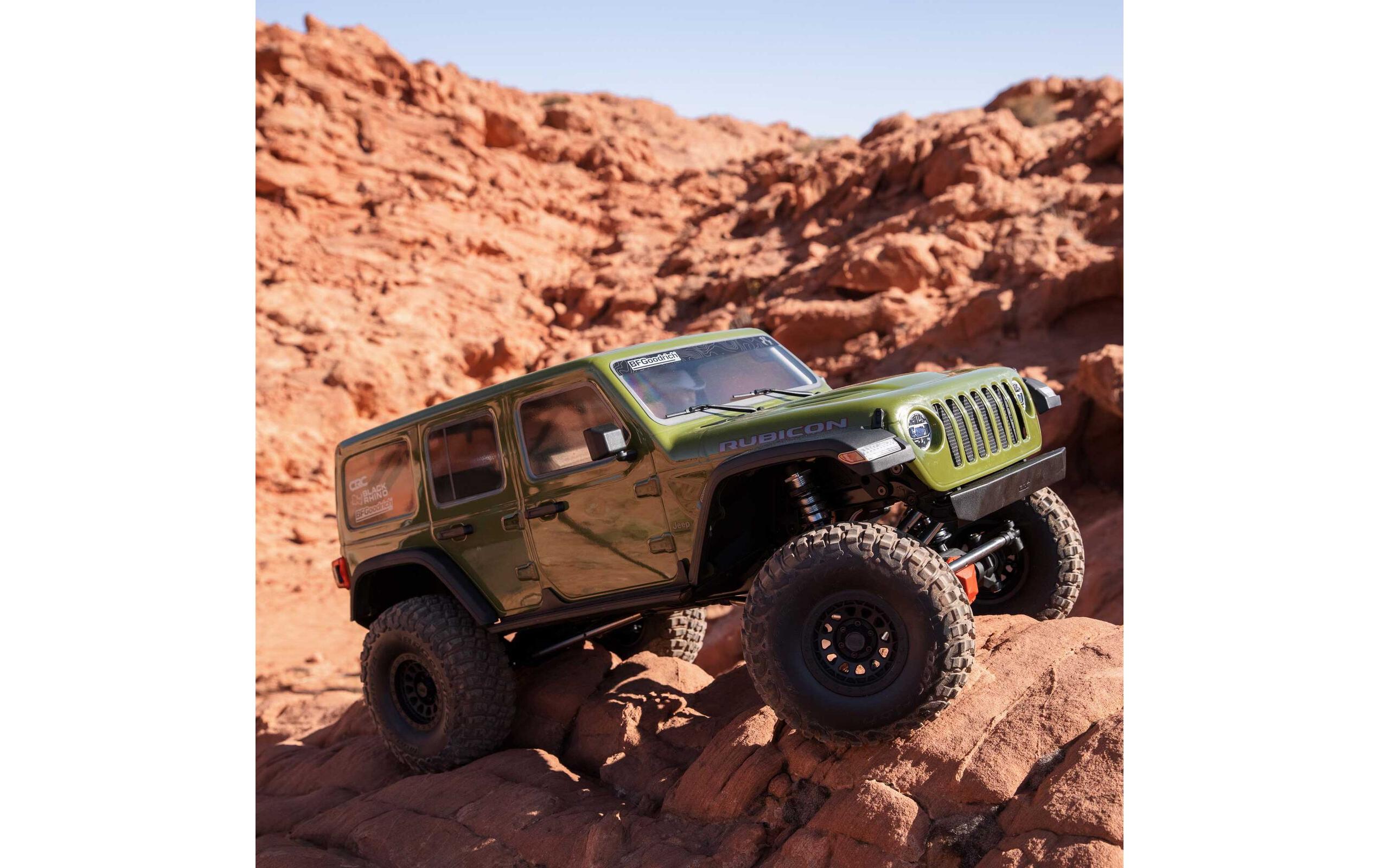Scale Crawler SCX6 Jeep Wrangler Rubicon JLU, Grün 1:6, ARTR<br>Grosser Rock Crawler mit leistungsstarken Spektrum Komponenten