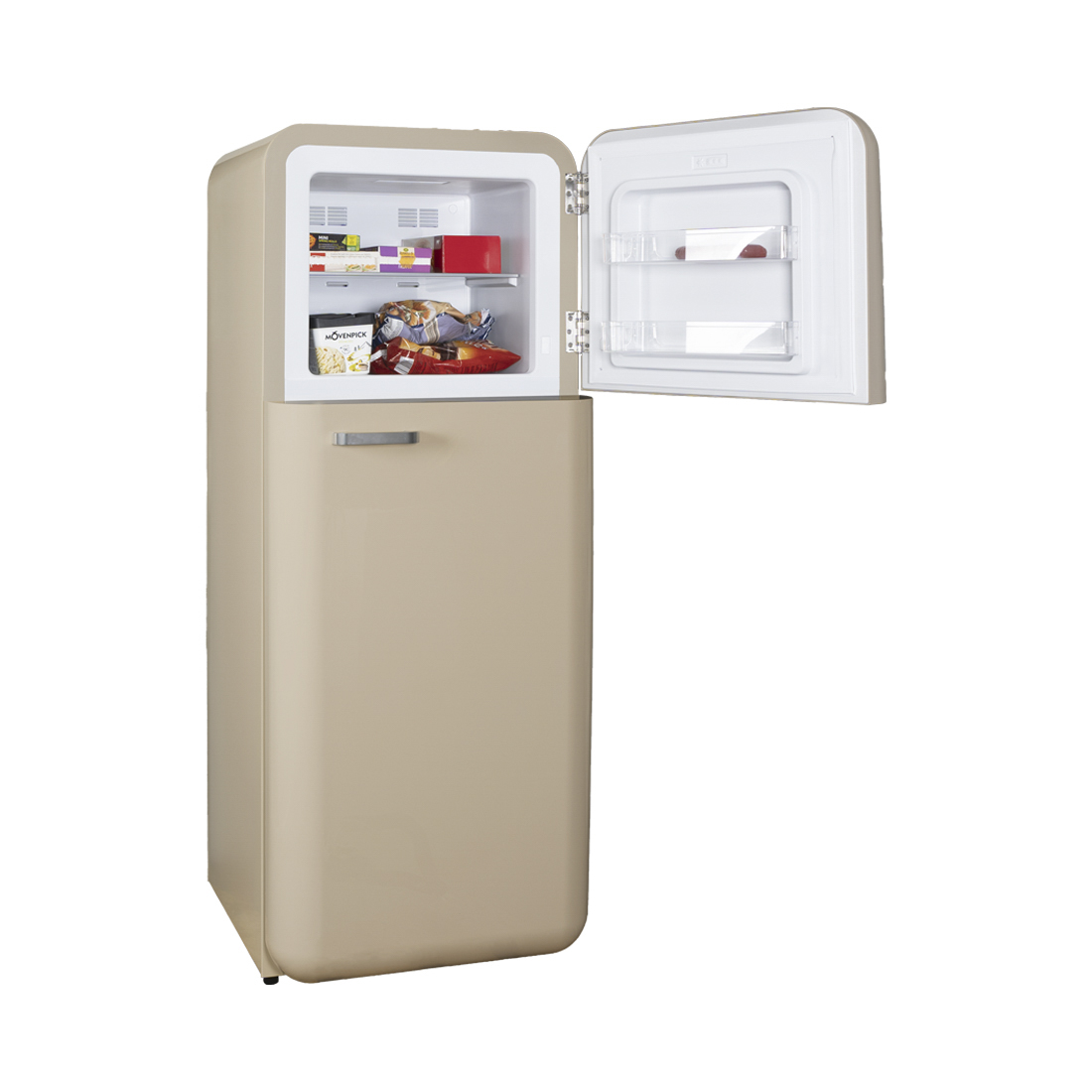 Kibernetik KSTK253 Retro Kühl-Gefrierkombination 237 Liter, beige