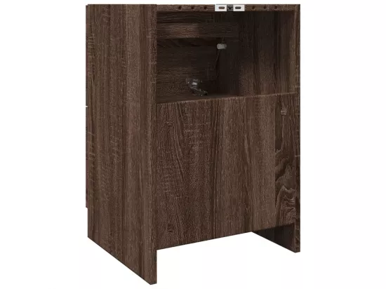 Meuble d'évier chêne marron 40x37x59 cm bois d'ingénierie