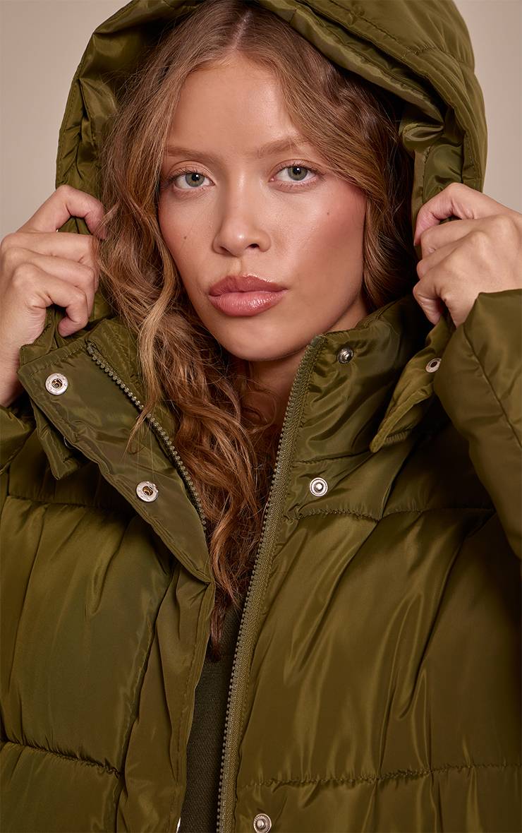 Kaki Manteau Doudoune Longue