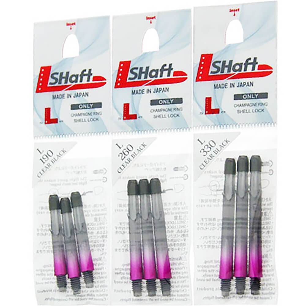 L-Style - L-Shaft Lock Straight TwoTone - Schwarz Klar Pink