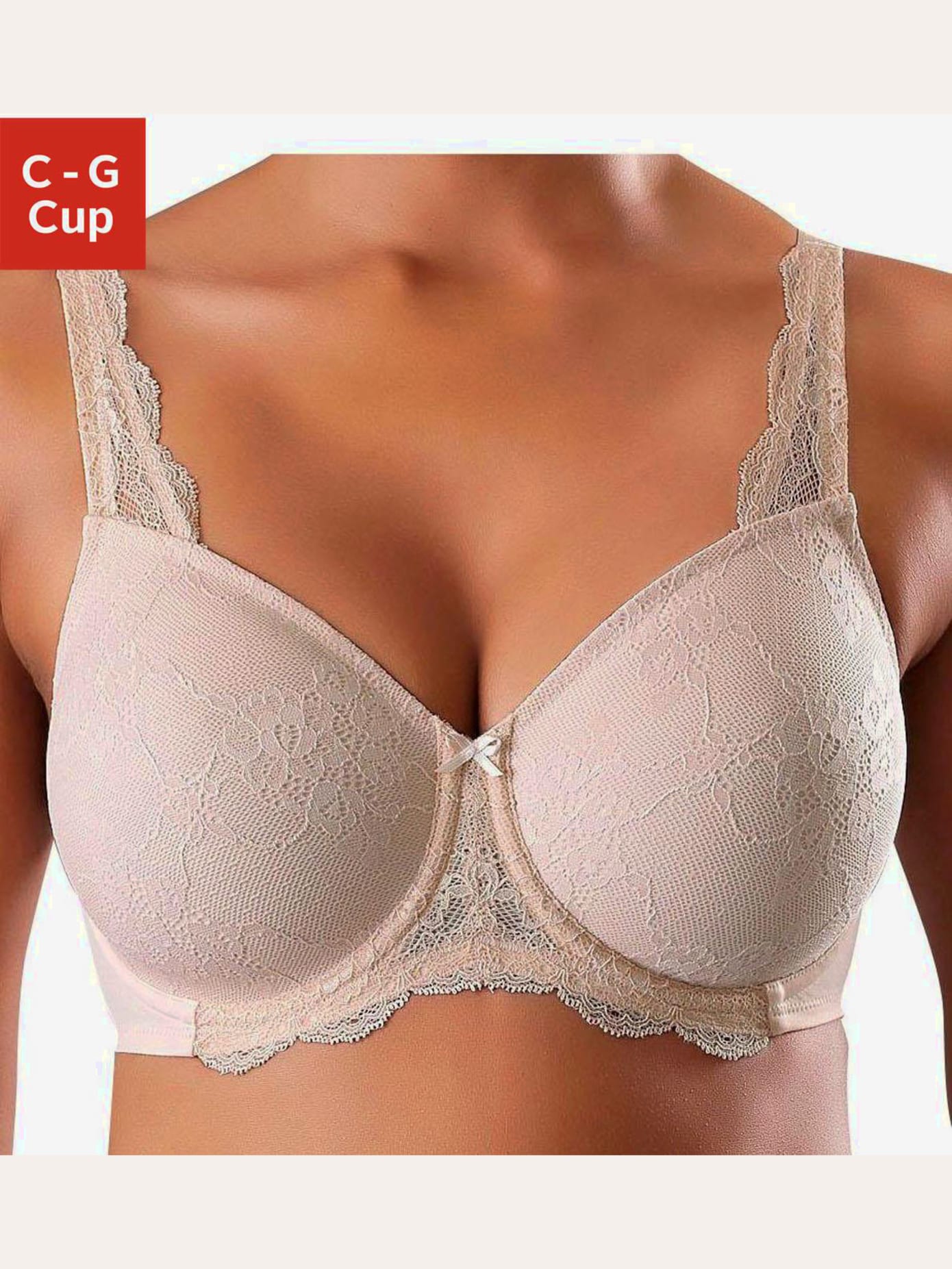 Ce soutien-gorge minimiseur réduit visuellement la poitrine d'une taille de bonnet