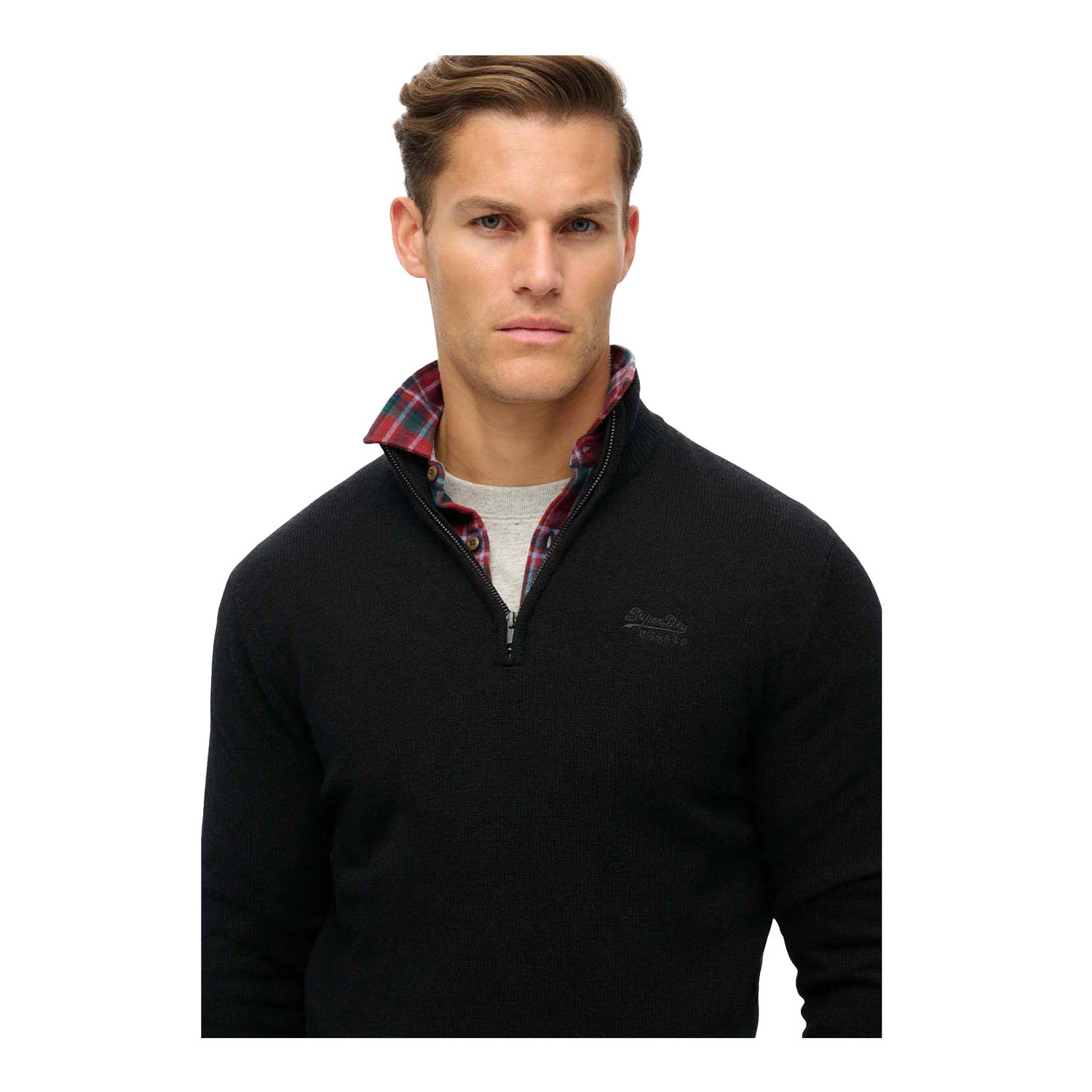 Superdry  Essential Emb Knit Half Zip