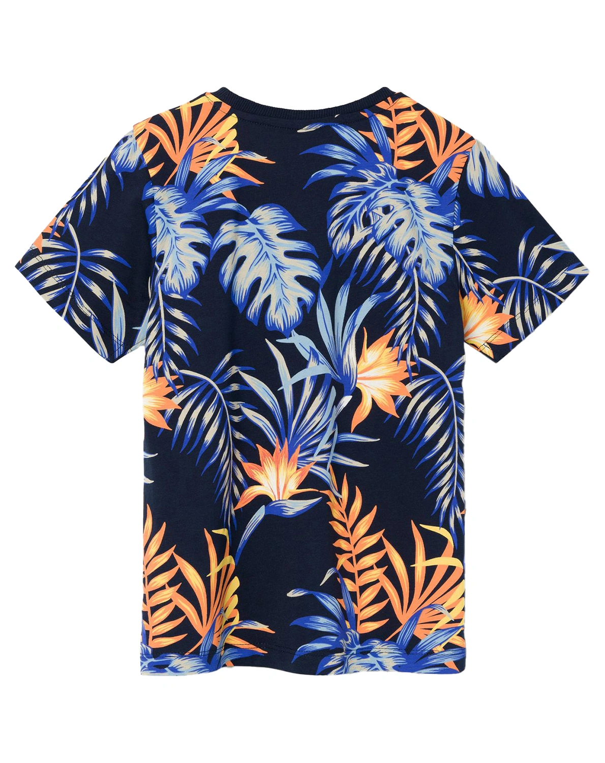 T-Shirt NKMFLANKO LEAVES in dark sapphire