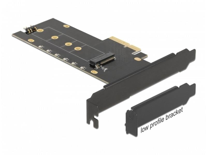 Delock Host Bus Adapter PCIe x4 - M.2, NVMe, Key M, RGB-LED PCI-Express x4 Schnittstellenkarte mit einem M.2-Slot und RGB-LED-Beleuchtung