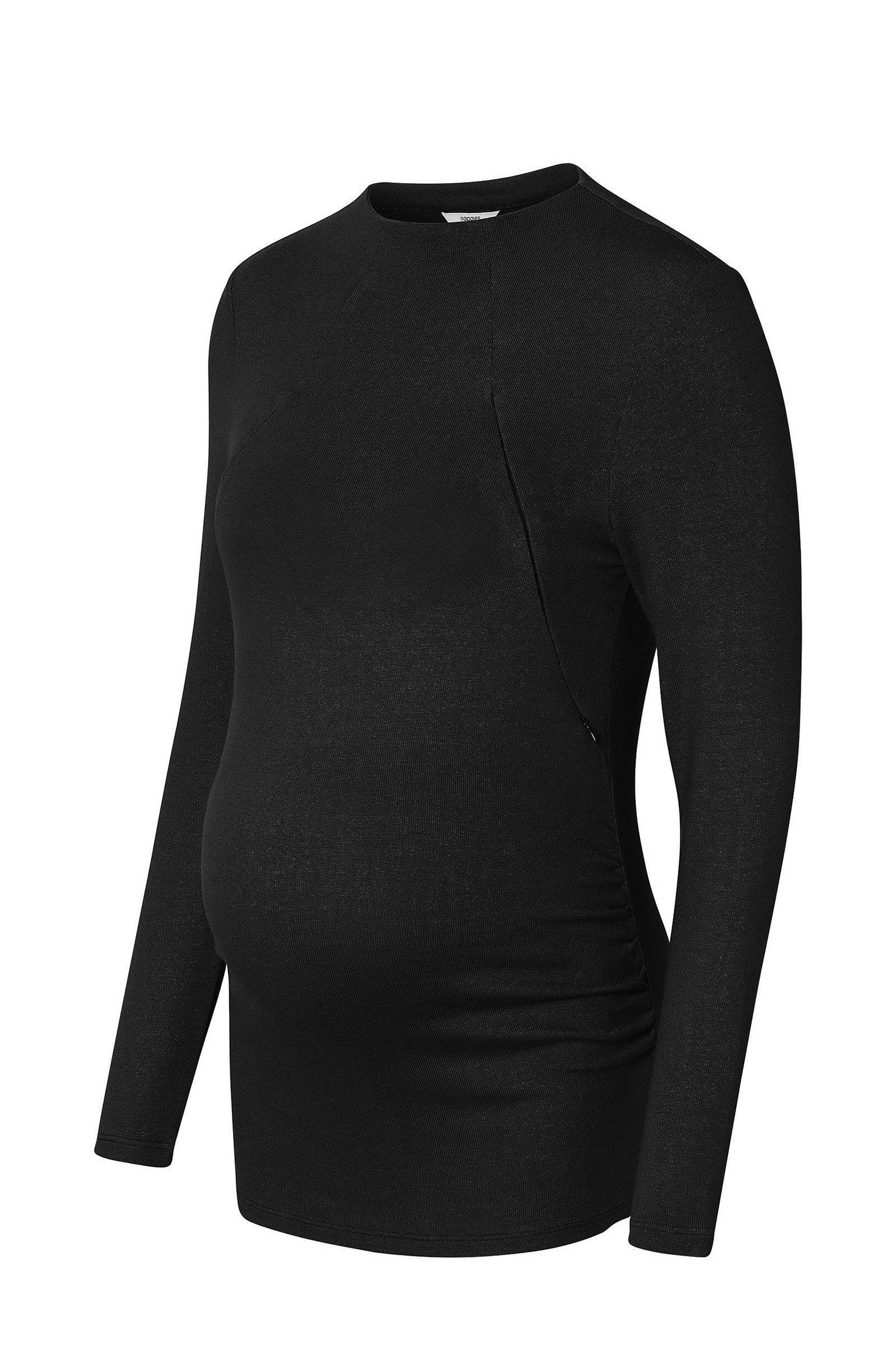 Noppies zwangerschaps- en voedingslongsleeve Rosa zwart