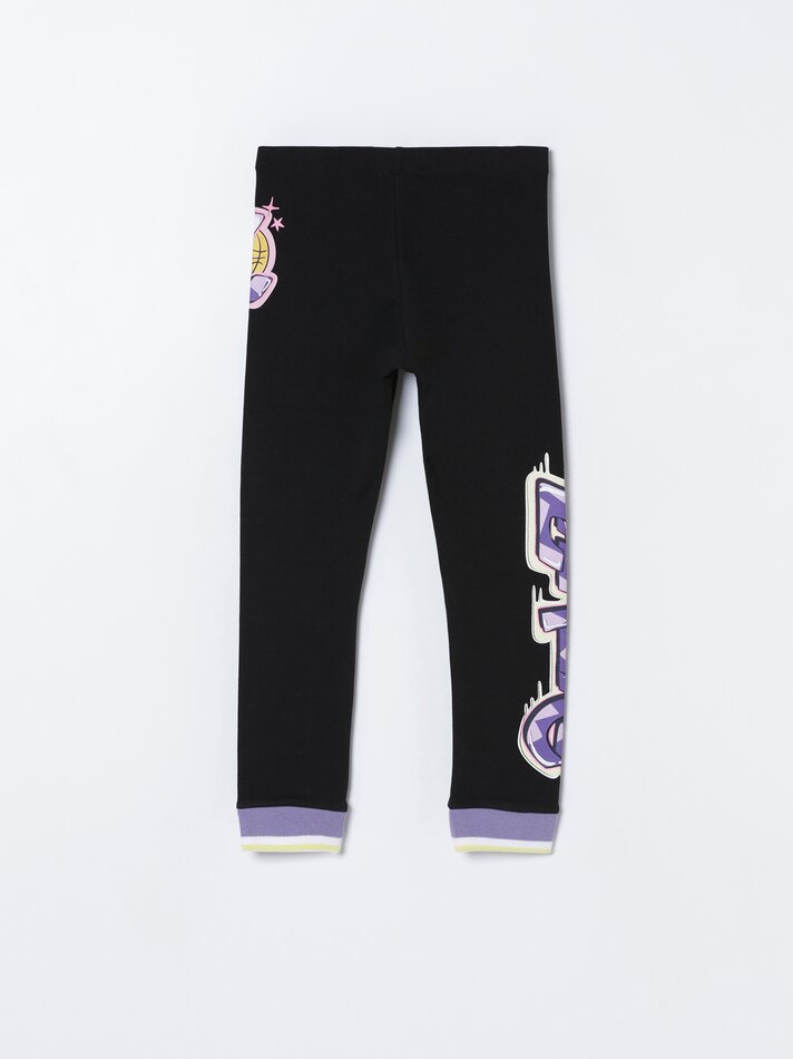 Calça Legging de Moletom NBA Lakers - Preta