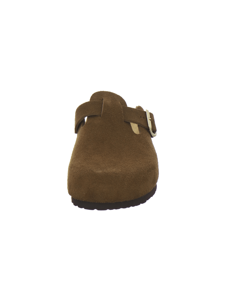 Clogs Damen Leder cafe Velour