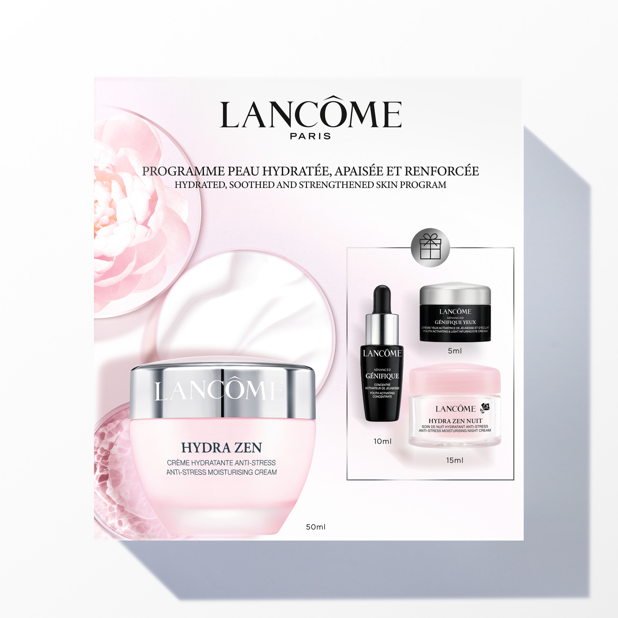 Lancôme Hydra Zen Set 2023 Cream Genifique Serum Genifique New Eye Cream Hydra Zen Night Cream 1 Stk