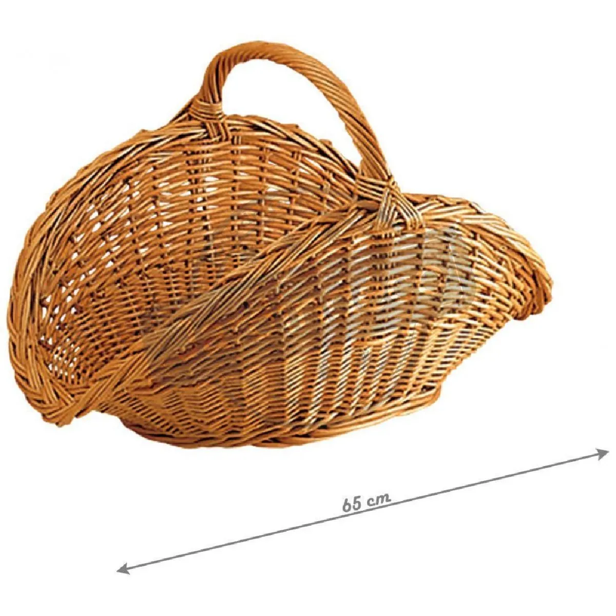 Aubry Gaspard Panier à Bûches Osier Buff Oval