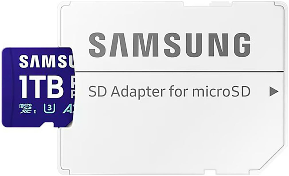 Samsung Speicherkarte »PRO Plus MB-MD1T0S microSDXC 1TB + SD-Adapter« (1000 GB UHS-I Class 10 180 MB/s Lesegeschwindigkeit)