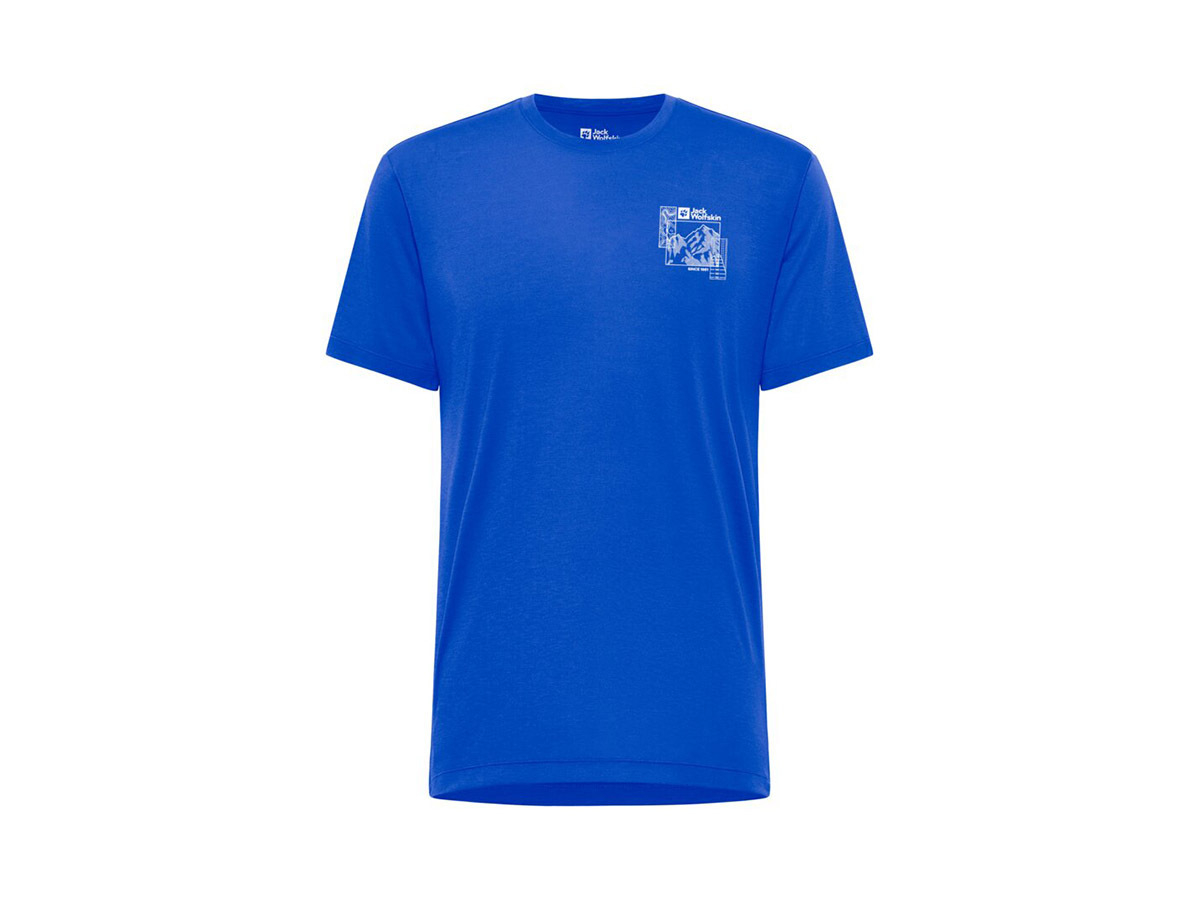 Jack Wolfskin Vonnan Graphic heren shirt - Vibrant Blue