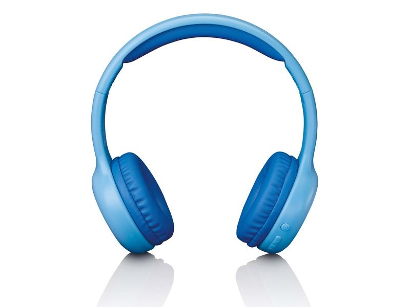 Lenco Wireless On-Ear-Kopfhörer HPB-110 Blau Faltbarer Kinderkopfhörer mit Bluetooth und Dezibel Beschränkung