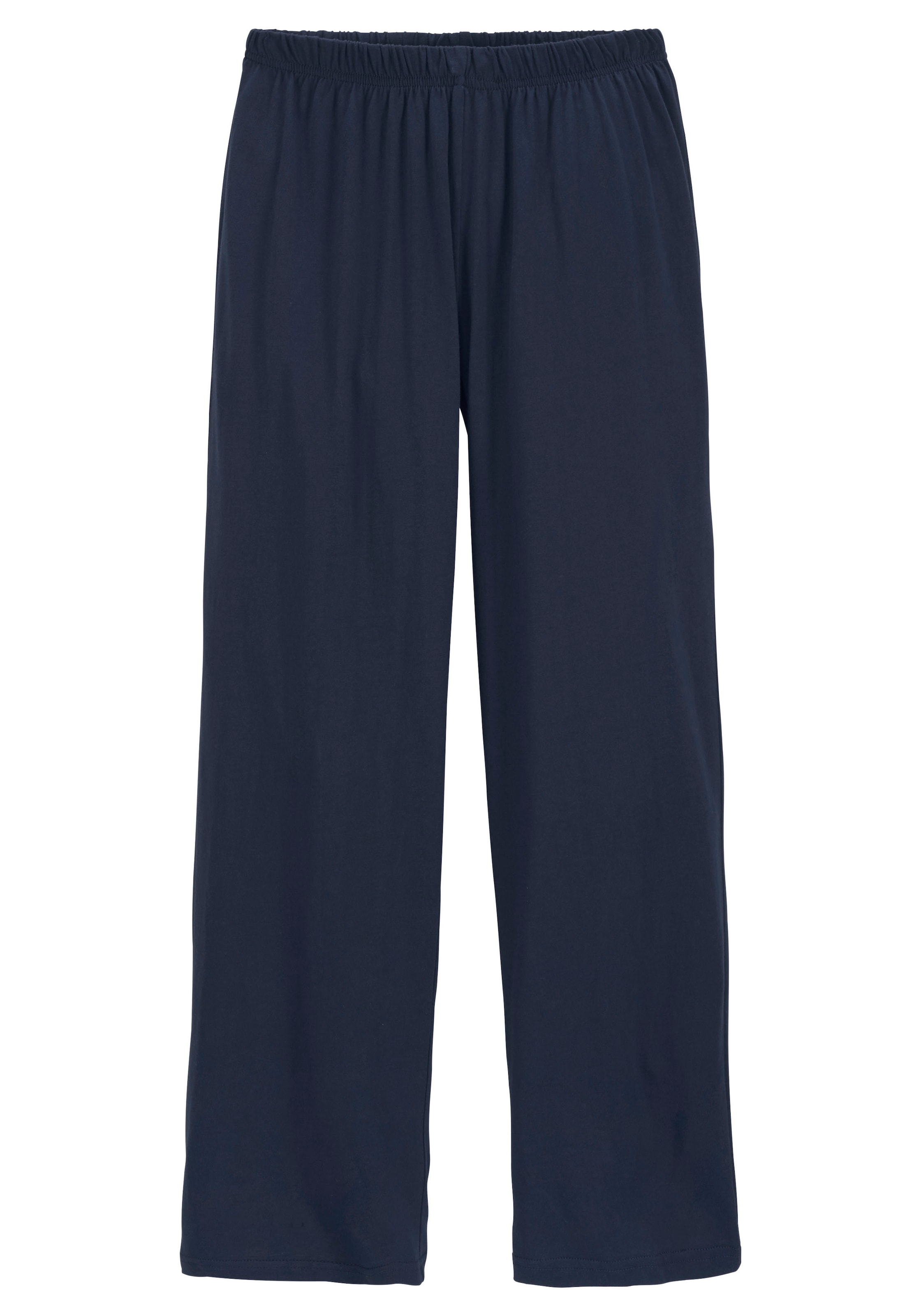 le jogger® Pyjama Packung, 2 Stück, 4 Stk. tlg., Schlafanzug in langer Form, Hose 1x uni und 1x kariert
