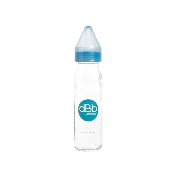 Mamadeira de vidro dBb Remond Regul'Air, azul, 240ml
