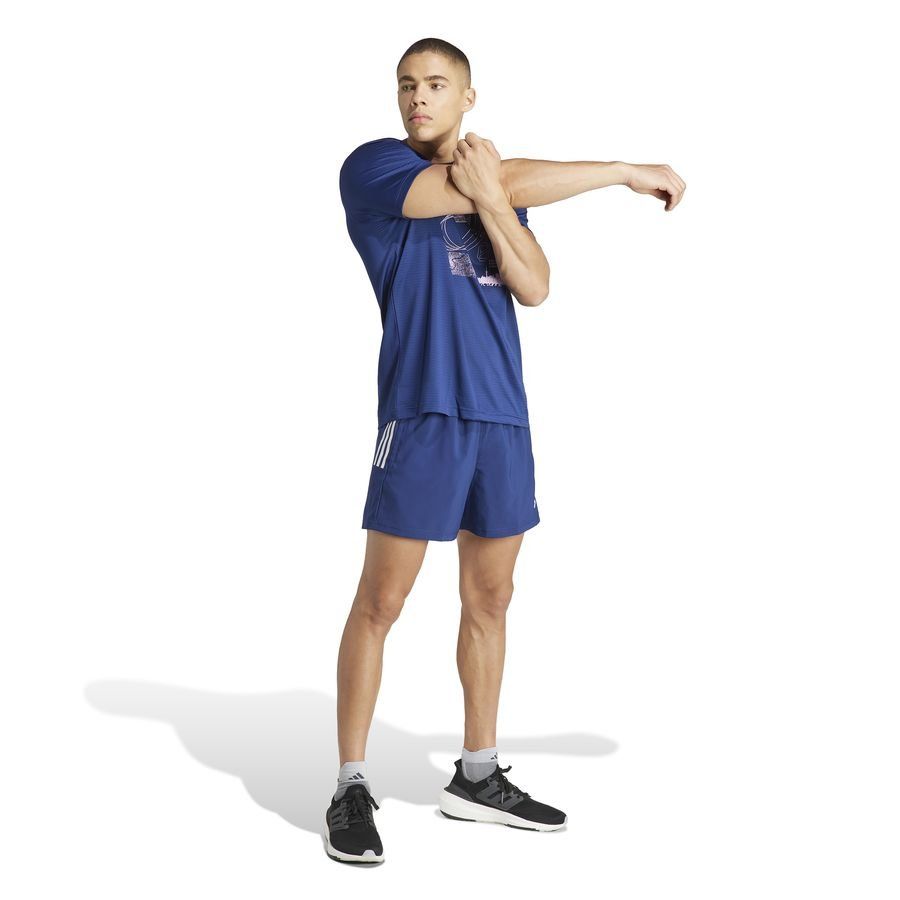 adidas Short Running Own The Run - Bleu/Blanc