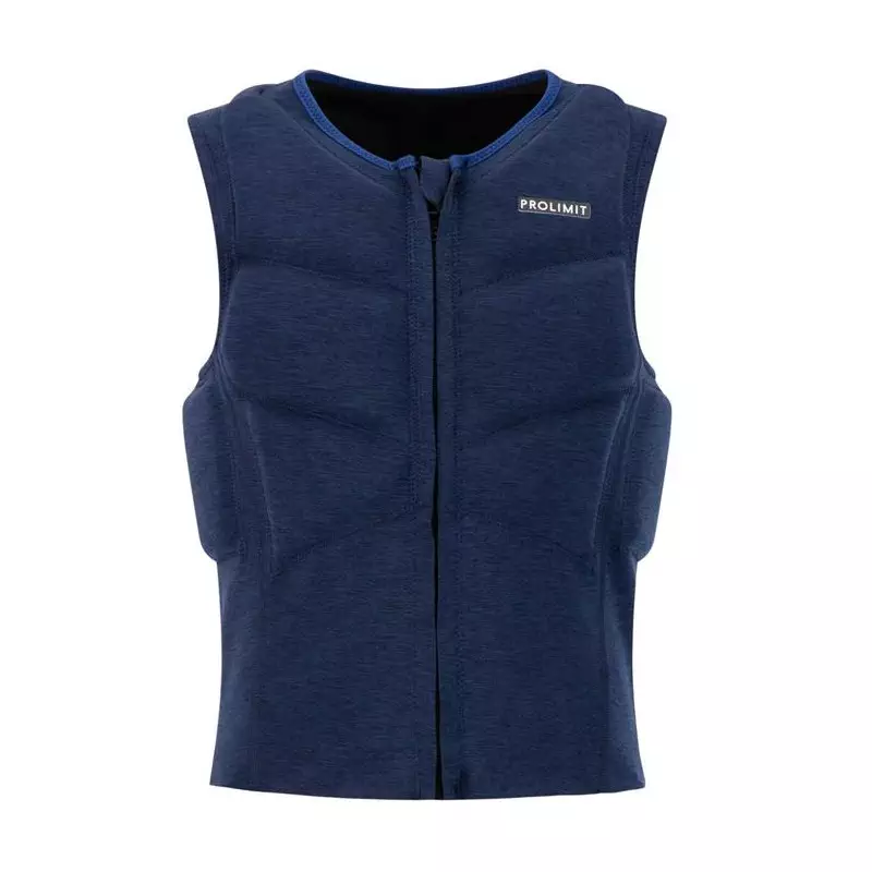 Gilet impact kitesurf/windsurf PROLIMIT Mercury Stretch Vest Half Padded Frontzip Navy