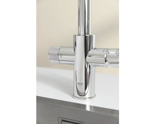 GROHE keukenkraan met filterfunctie GROHE BLUE PURE chroom 30594000