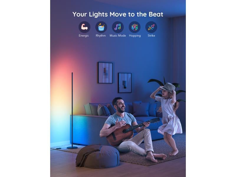 Govee Stehleuchte Smart Corner, RGBICW Eckstehlampe