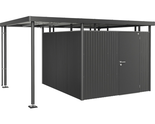 Biohort zijdak voor tuinhuis HighLine 5, maat S, 150 x 315 cm, donkergrijs metallic
