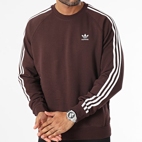 Sweat Crewneck A Bandes 3 Stripes IK8382 Marron
