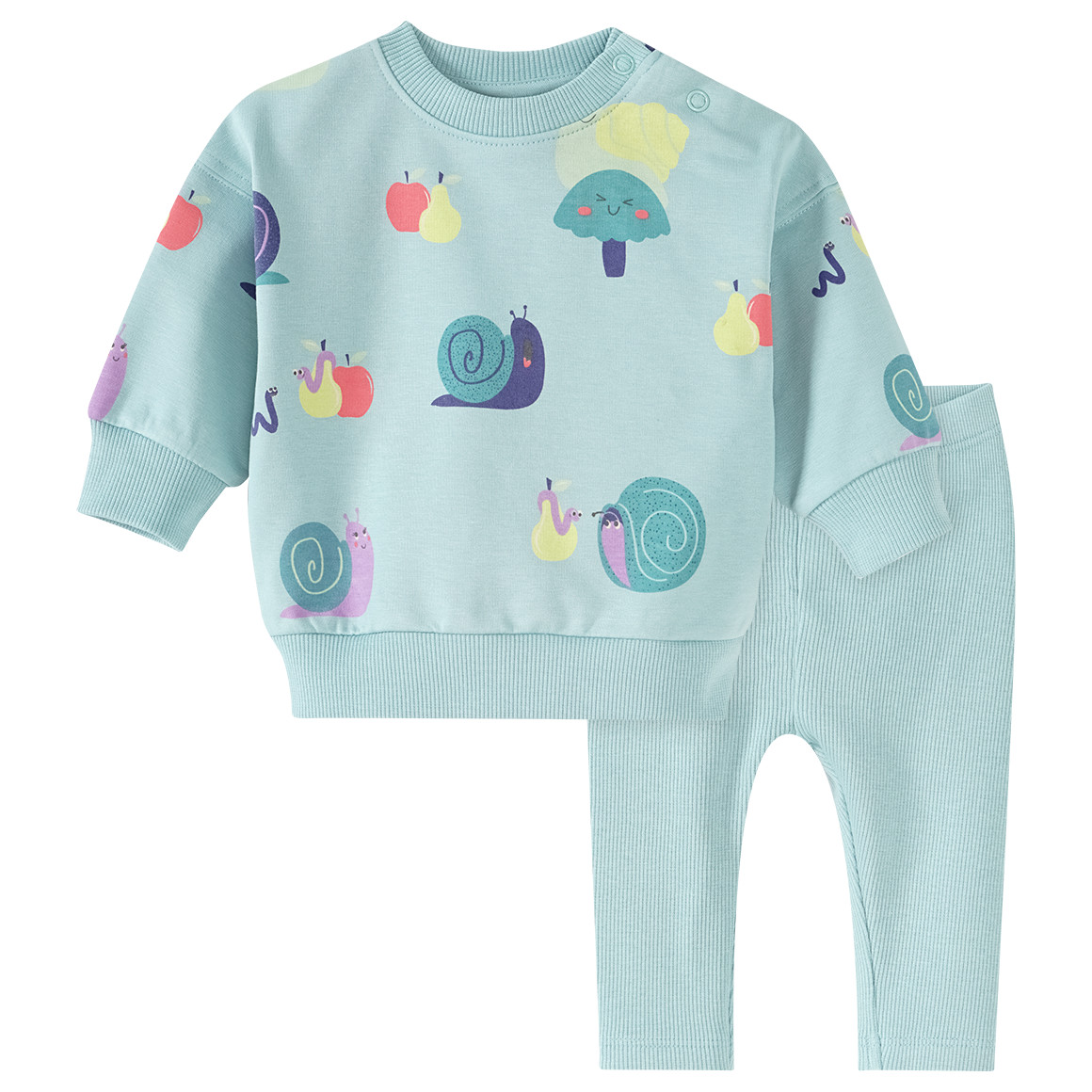 Topomini Newborn Sweatshirt und Leggings im Set helltürkis