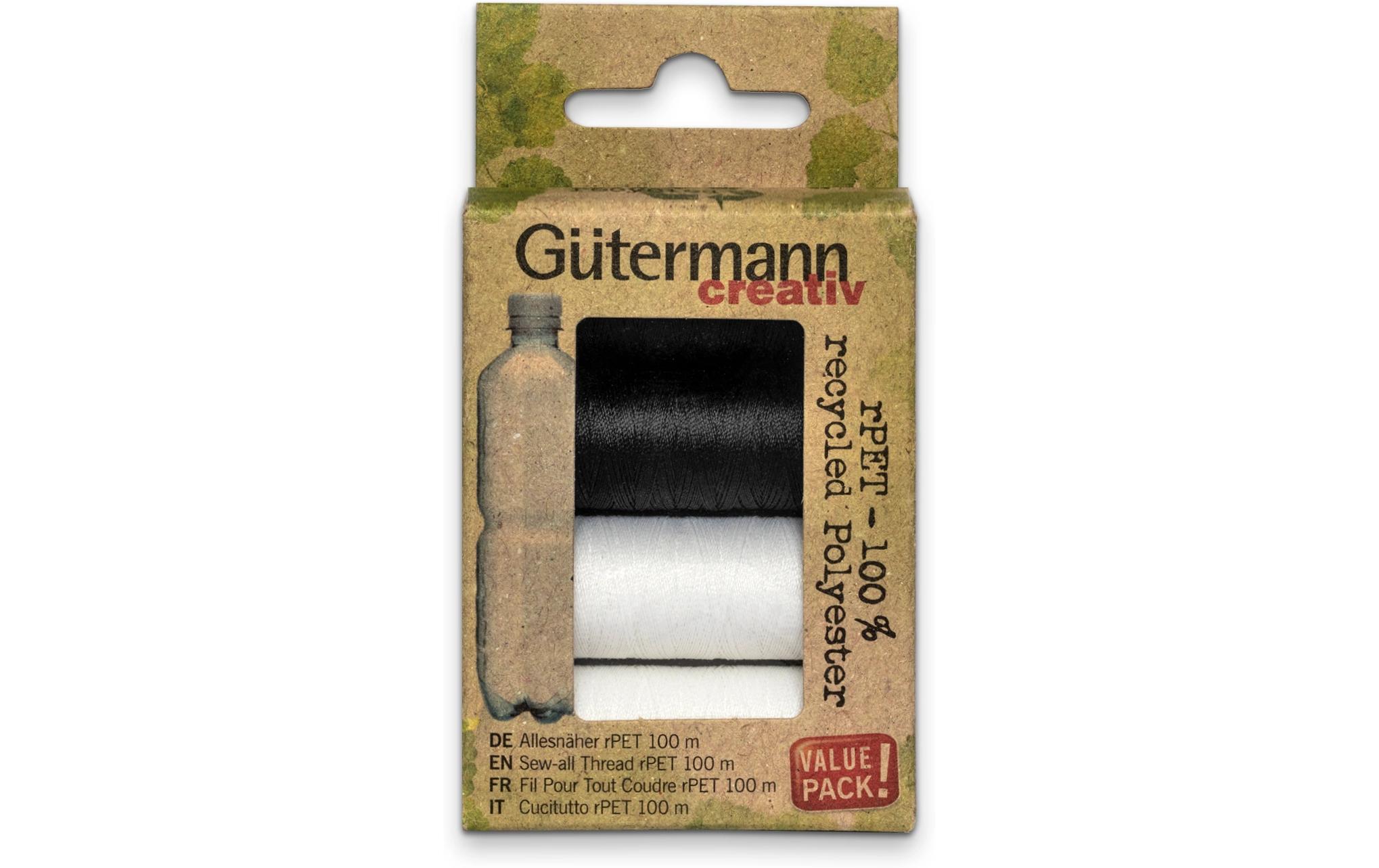 Nähgarn-Set Allesnäher rPET S&W 4 Stück, MehrfarbigNähfaden-Set für jede Naht