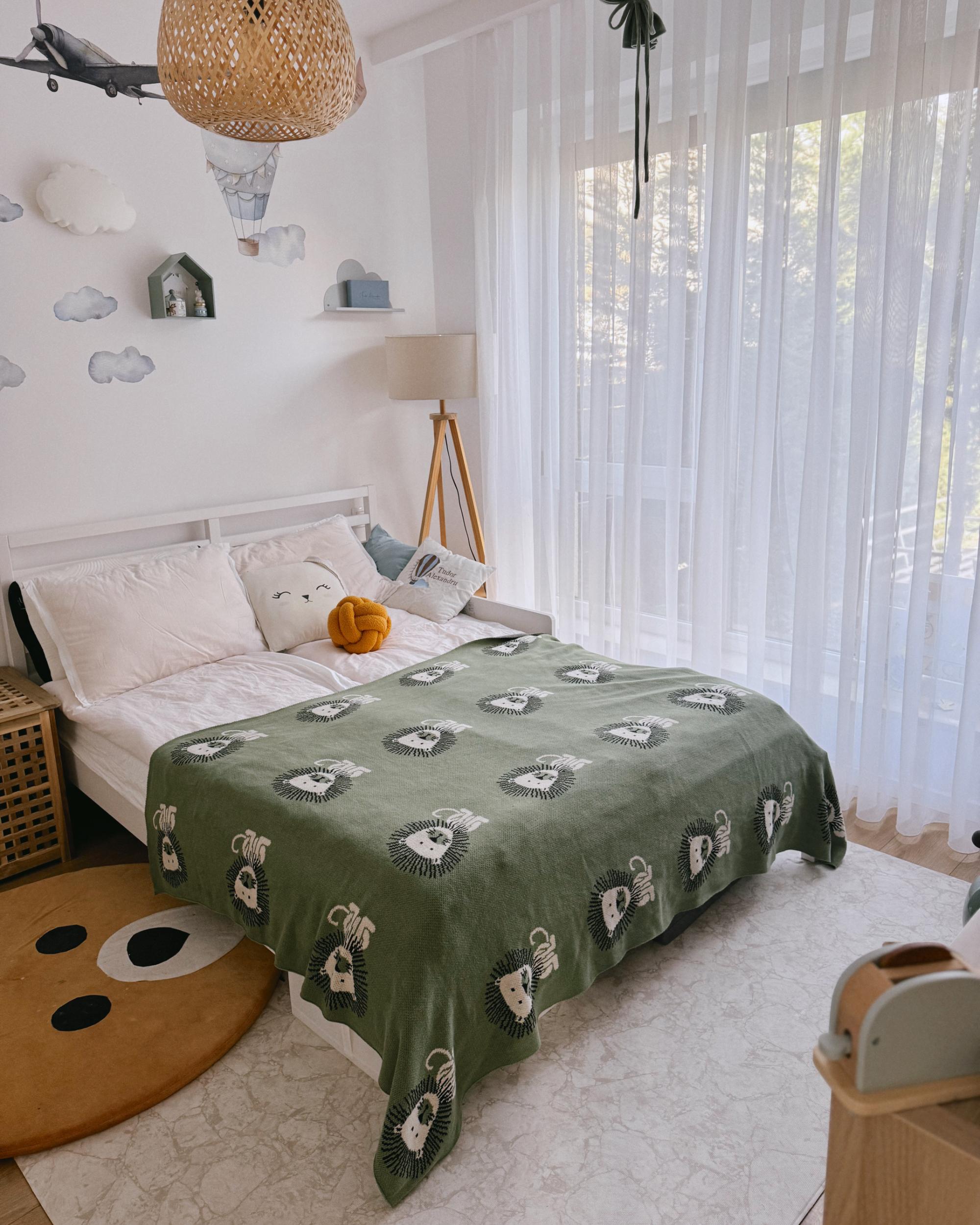 Plaid RUSAMI Katoen 130 x 170 cm Groen