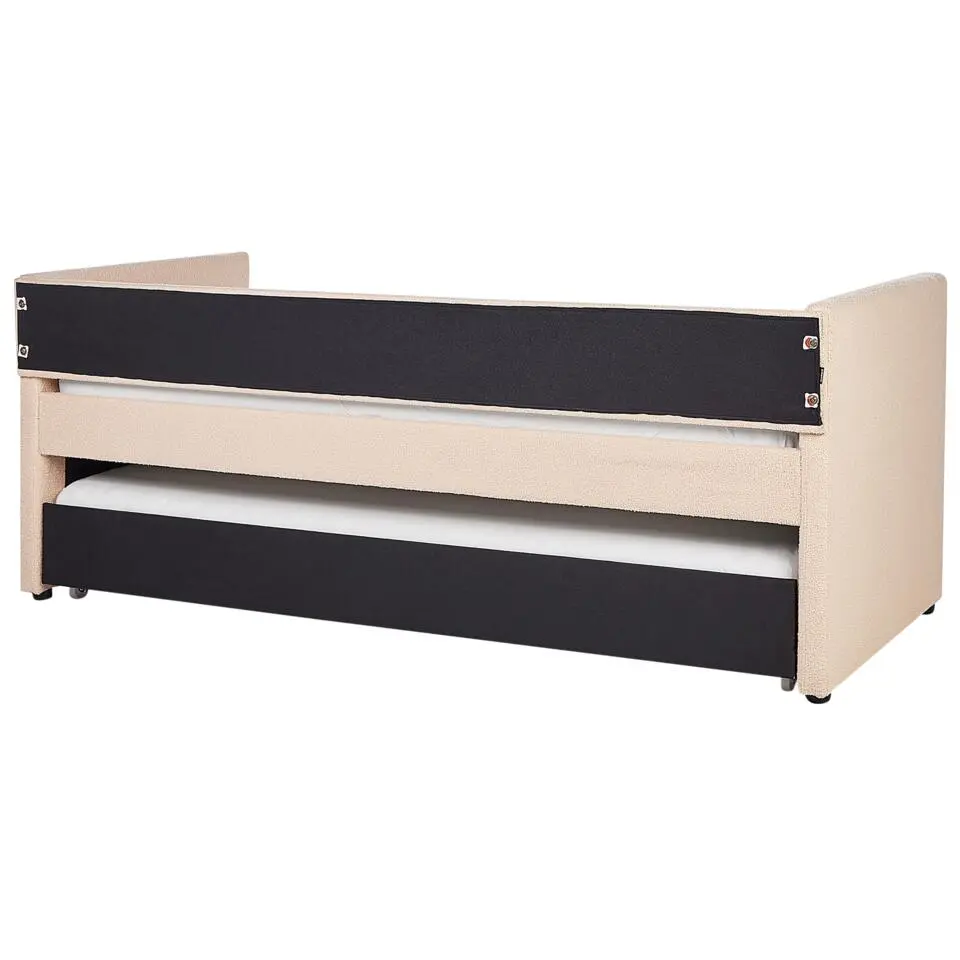 TROYES - Slaapbank - Perzik - 90 x 200 cm - Bouclé