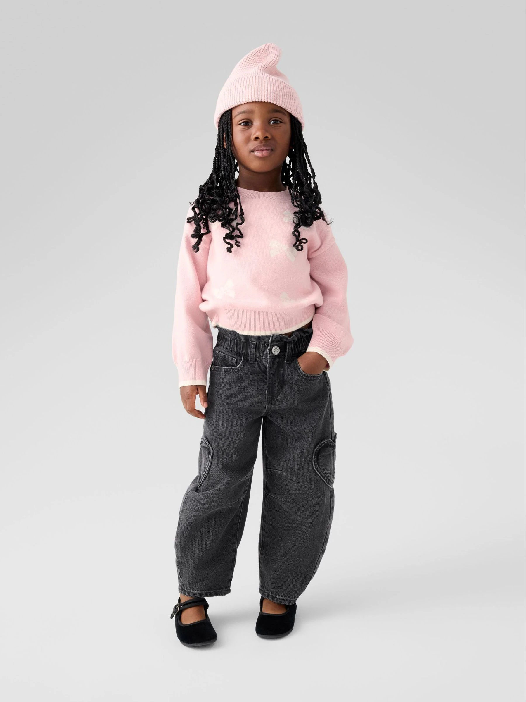 Zwarte wassing - Gap Paperbag Horseshoe Jeans (6mths-5yrs) (6mths-5yrs)