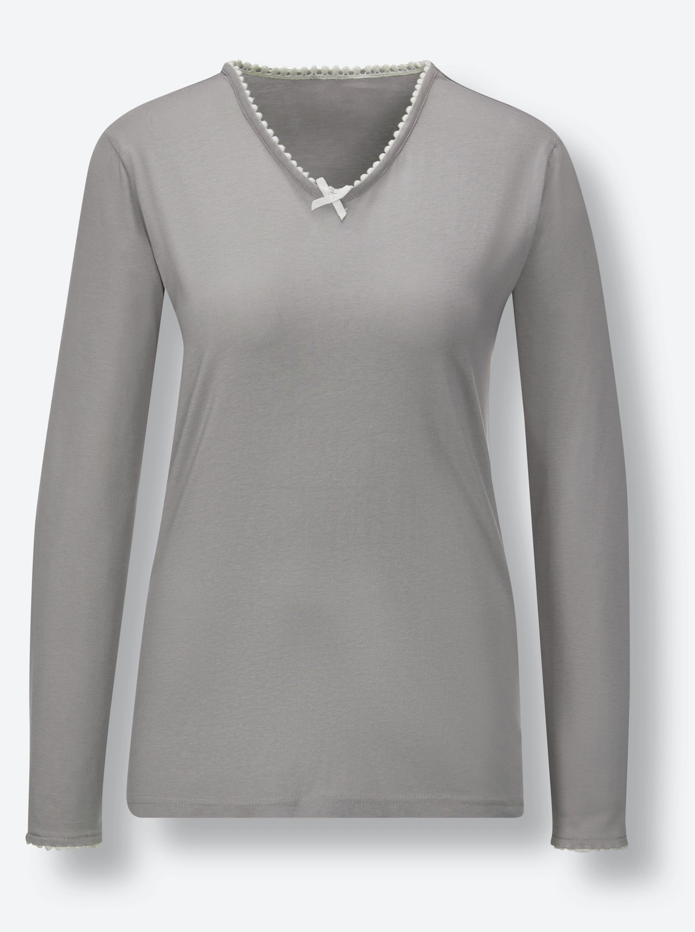 wäschepur Schlafanzug-Shirt in steingrau