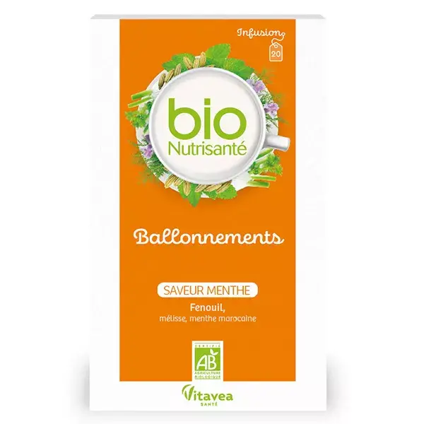 Vitavea BioNutrisanté - Infusão para Alívio do Inchaço - Sabor Menta - Orgânico - 20 sachês
