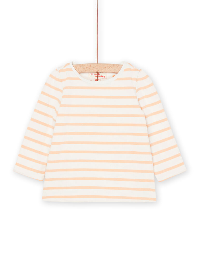 T-shirt blanc et orange réversible
