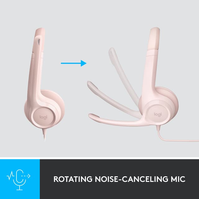 Logitech H390 USB-høretelefoner (pink)