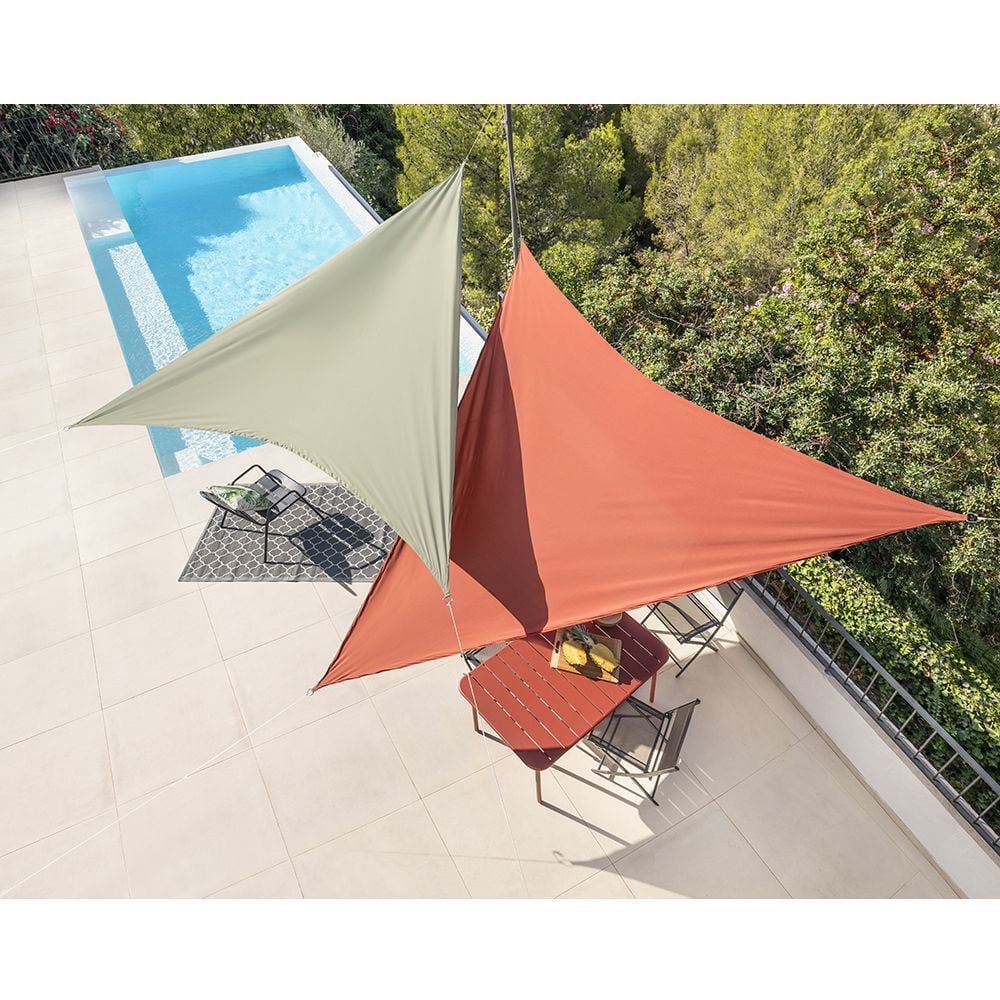 Voile d'ombrage Delta triangulaire vert 200x200x200cm