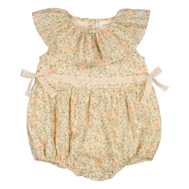 Louis Louise Barboteuse Enchantée Dentelle Fleurie | Beige