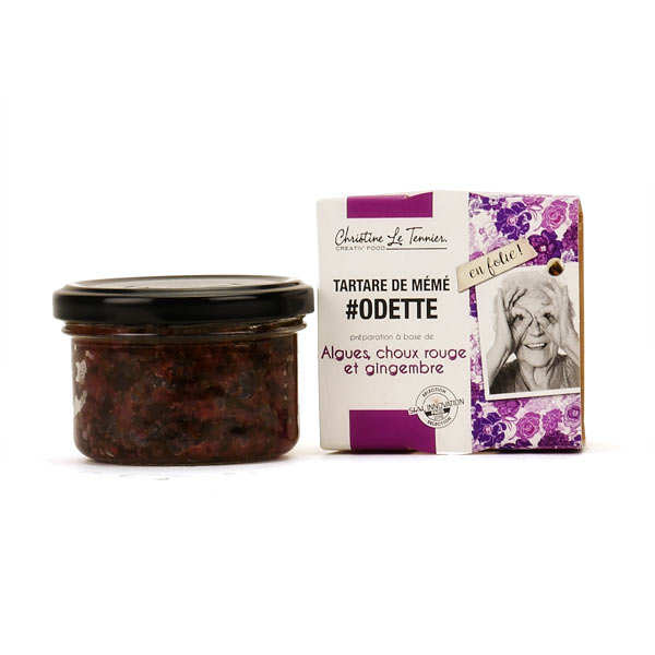 Tartare d'algues au chou rouge et gingembre
