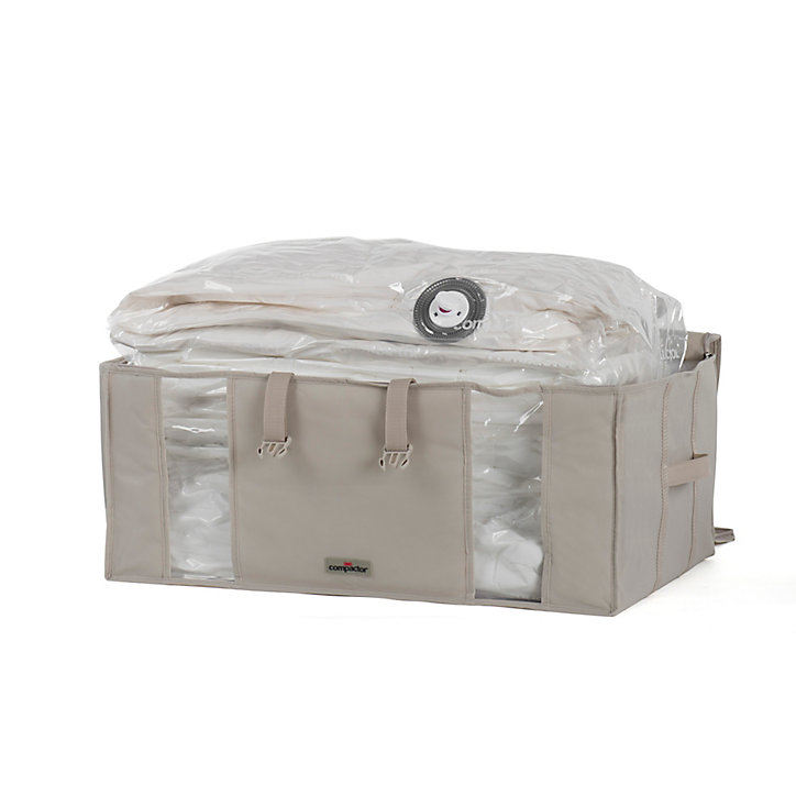 Housse de rangement sous vide Compactor beige 210L
