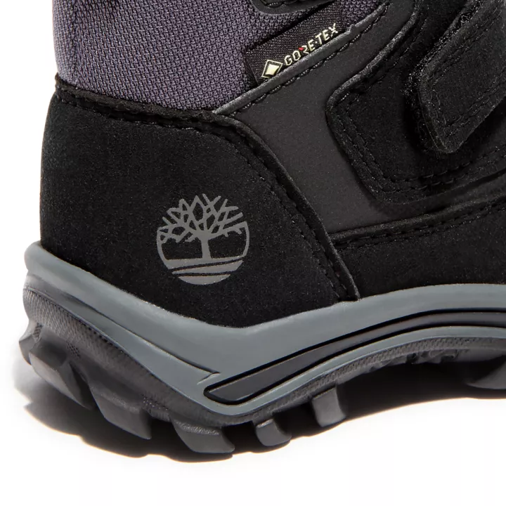 Bota de inverno impermeável Chillberg para criança pequena, na cor preta.