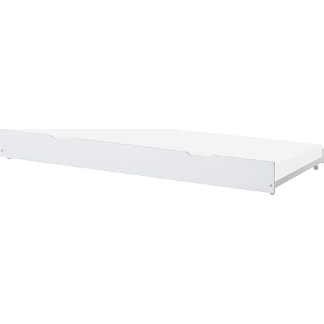 Spiloppe udtræksseng med madras 70x190 cm - hvid