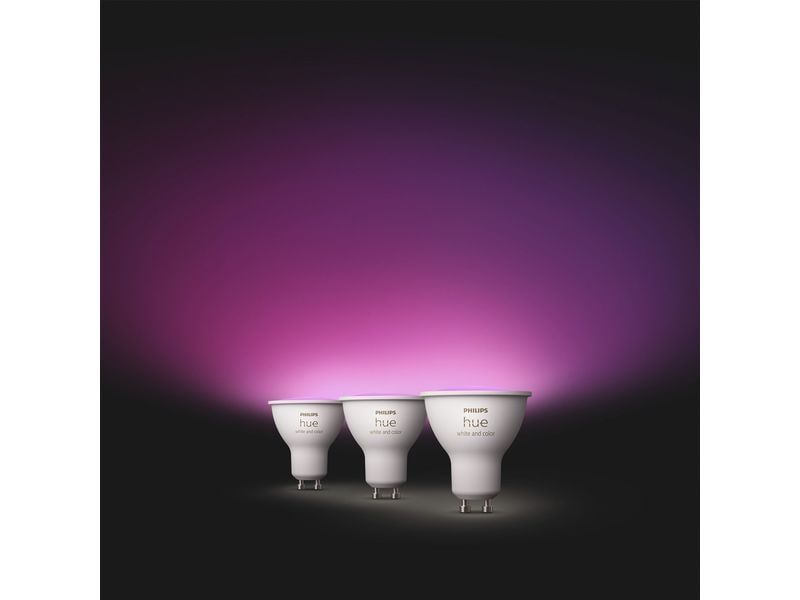 Philips Hue White & Color Ambiance GU10 Dreierpack 3 x 350 Lebendige Beleuchtung für jeden Anlass